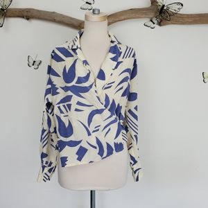 Vintage ciao sport ltd silk wrap blouse